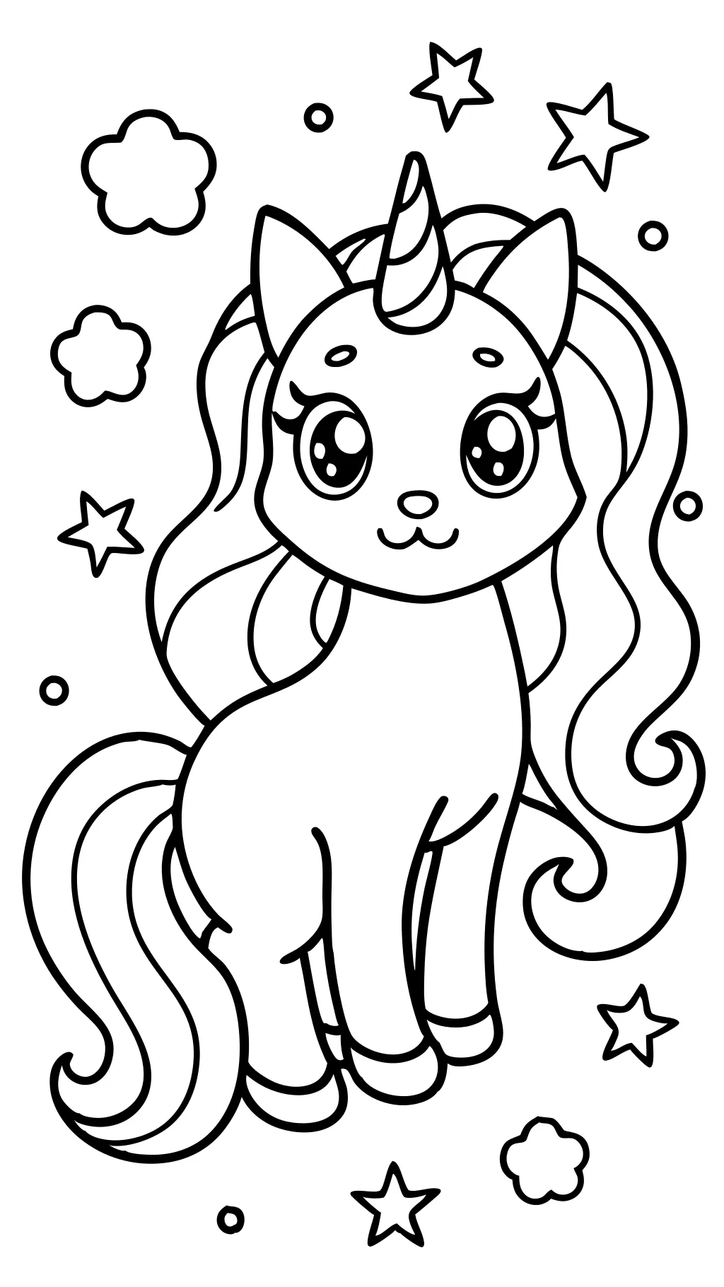 Página de color de caticorn